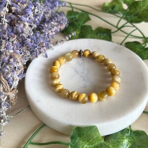 Golden Tigers Eye gemstone stretch bracelet